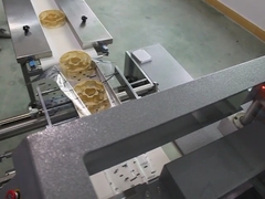 50 PPM Box Motion Flow Wrapper , 9kw 50mm Bag Length Vegetable Packing Machine Bottom Film